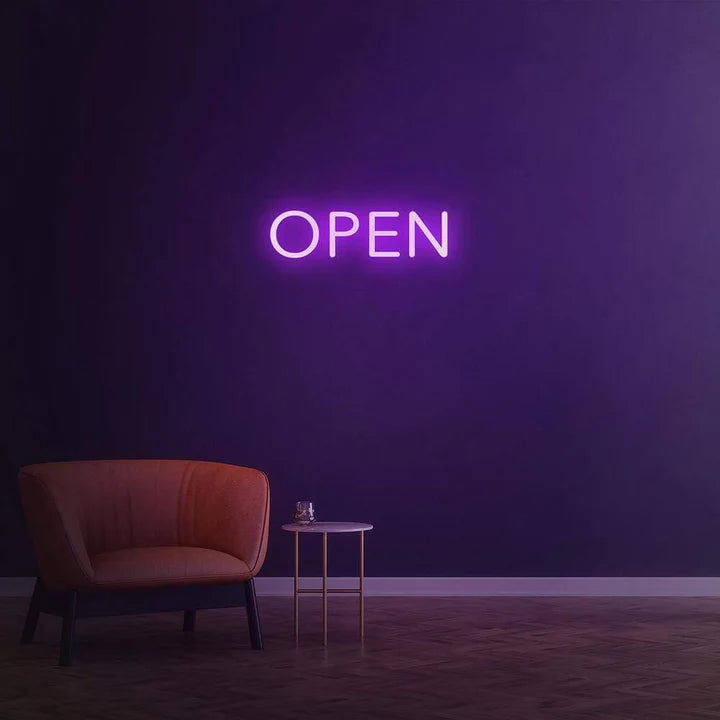 Open Neon Sign